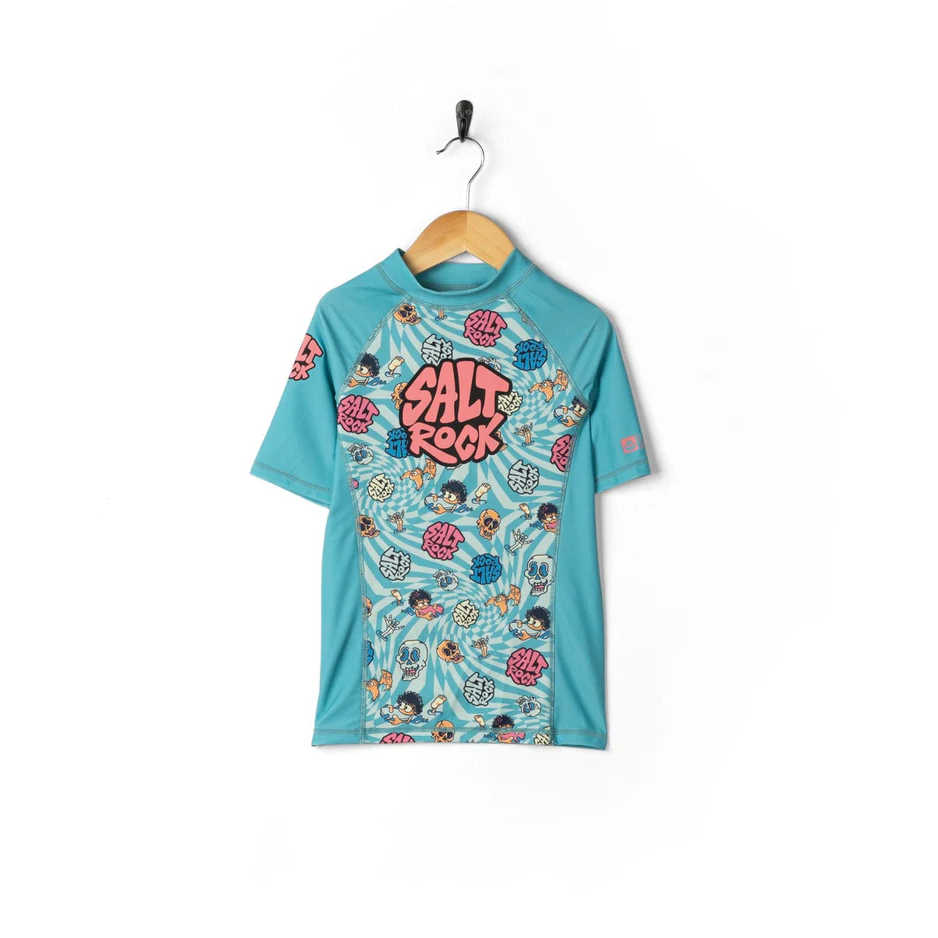Saltrock Lush Waves Kids Short Sleeve Rashvest - Poole Harbour Watersports