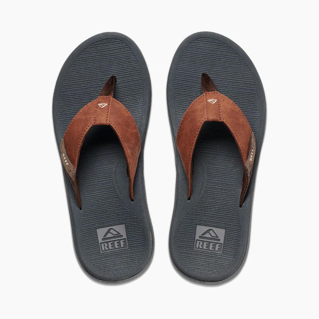 Mens Santa Ana Flip Flops / Grey/Tan - Poole Harbour Watersports