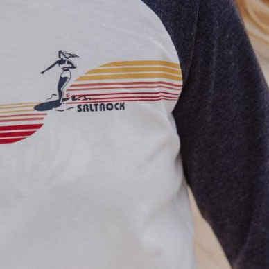 Saltrock Retro Surfer Girl Long Tee - Poole Harbour Watersports