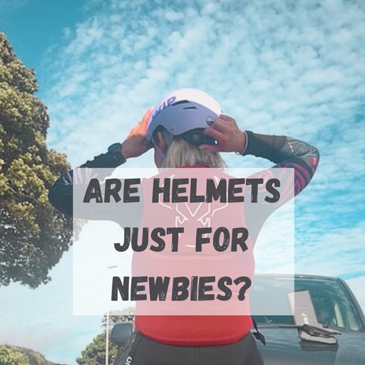 Forward wip helmet on girl about to go on water