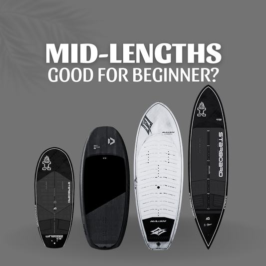 Is a Mid-Length a good board to learn wing foiling? | Poole Harbour Watersports