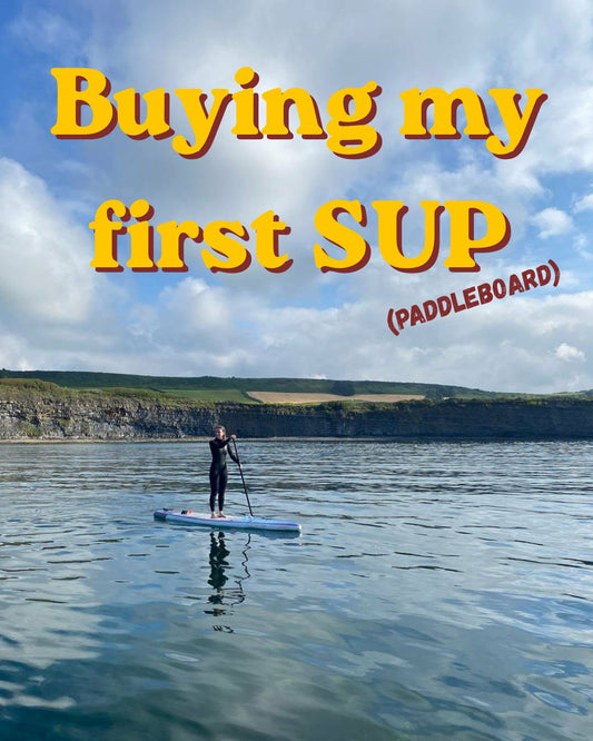 buying my first sup with a guy paddleboarding on flat water