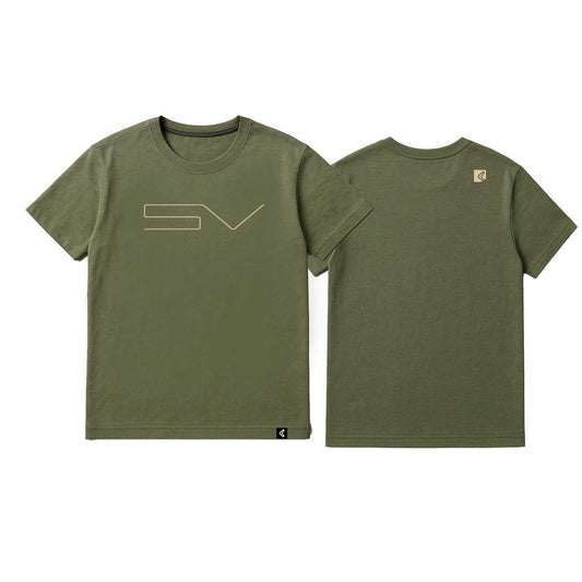 SEVERNE LOGO T - DOWN THE LINE - OLIVE - Poole Harbour Watersports
