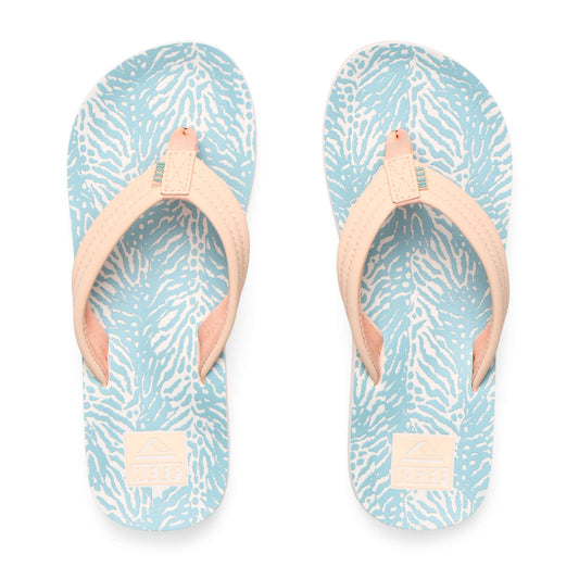 Reef Kids Ahi Peach/ Blue Animal Flip Flops - Poole Harbour Watersports