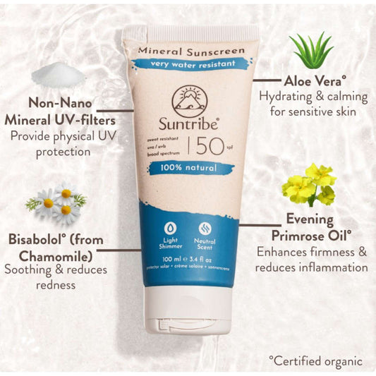 Suntribe Organic Mineral Sunscreen SPF 50 - Poole Harbour Watersports